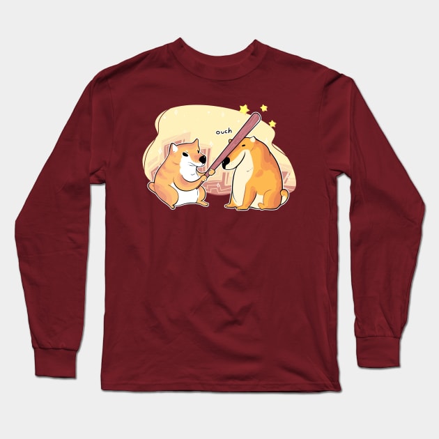 Dog - Ouch Long Sleeve T-Shirt by Yukipyro
